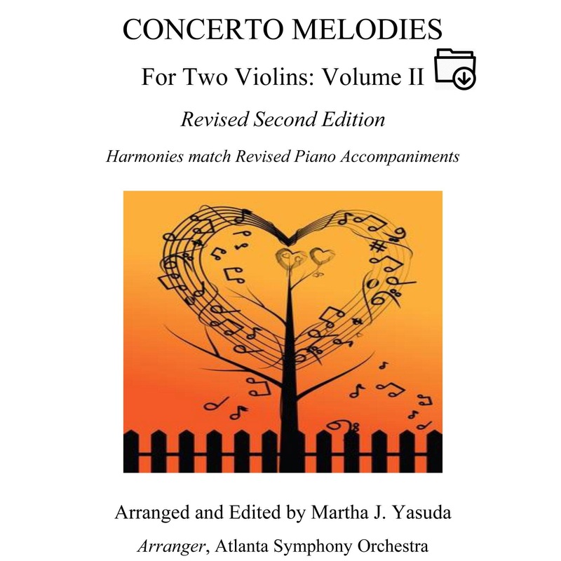 Yasuda, Martha – Concerto Melodies For Two Violins, Volume II, 2nd Edition  – Digital Download