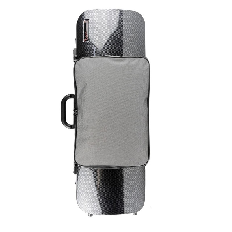 Bam Hightech Oblong Compact Viola Case with Pocket  Black Carbon