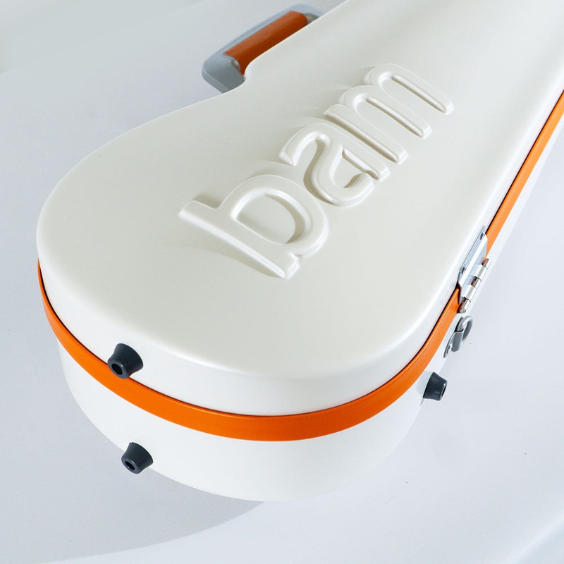 BAM Graffiti Hightech Contour Violin Case – 4/4 Size – White and Orange