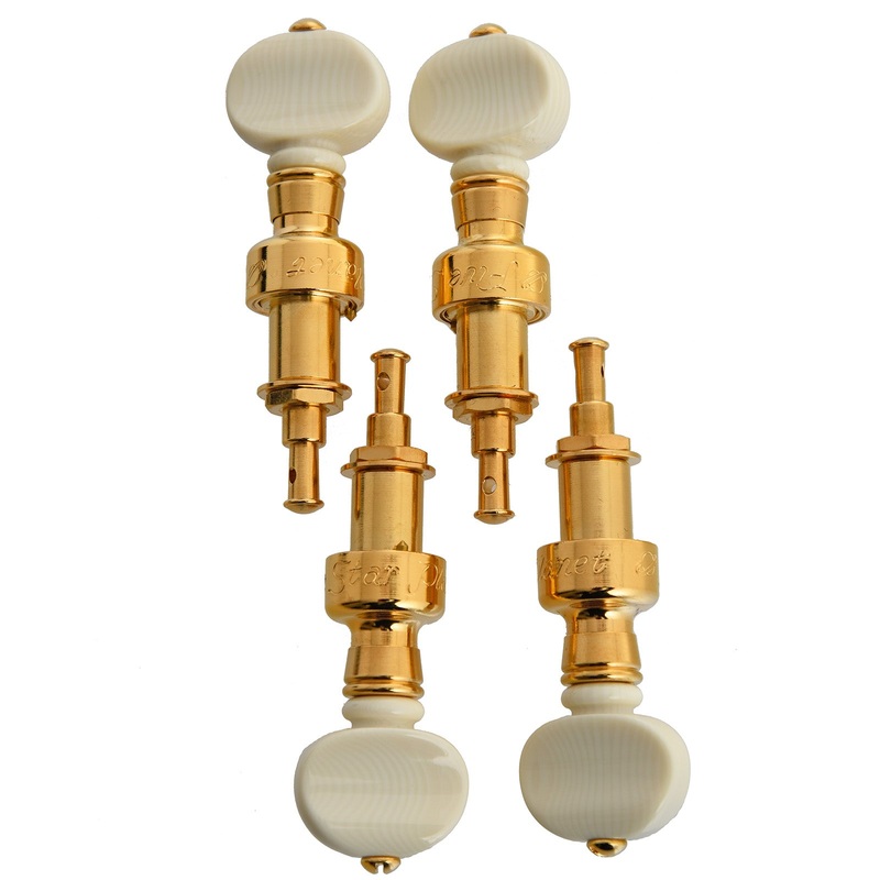 5-Star Gold Banjo Pegs, Ivoroid Buttons, Set of 4