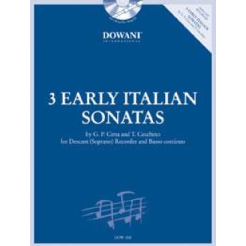 3 Early Italian Sonatas for Soprano Recorder and Continuo (with CD)