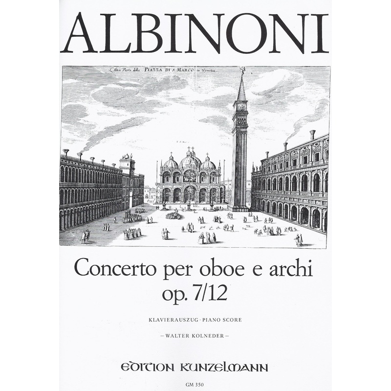 Albinoni: Concerto for Oboe and Strings Op. 7/12 – Piano Reduction